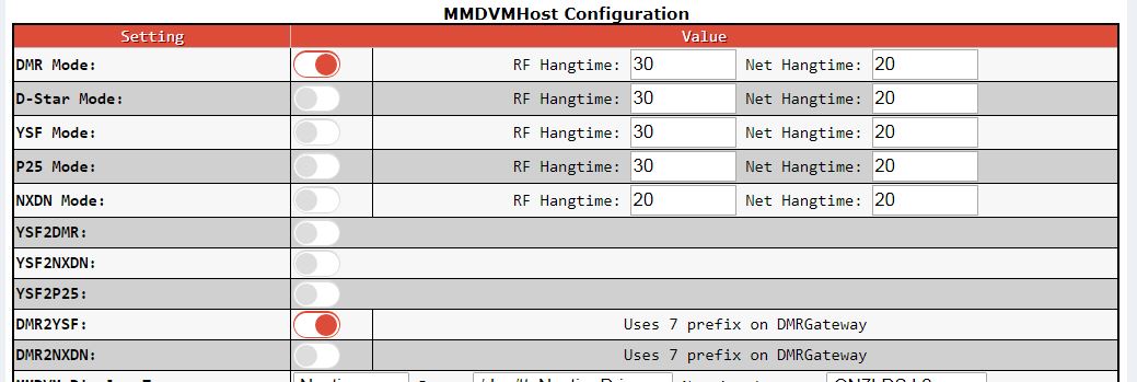 DMR setup DMR2YSF